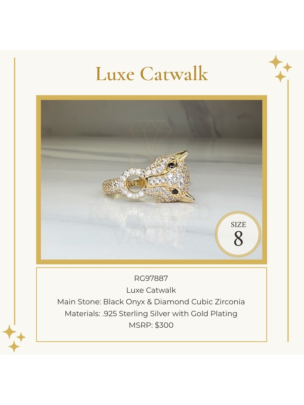 Luxe Catwalk - Size 8 - Sterling Club Vermeil
